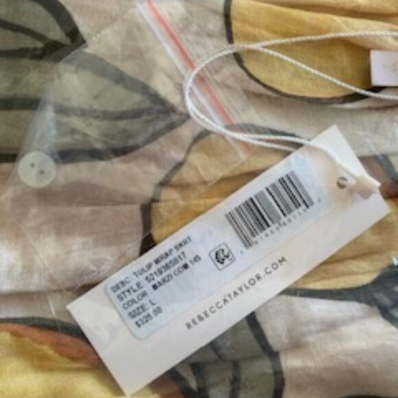 Rebecca Taylor Tulip Wrap Skirt - Lemons. Size L - Picture 3 of 3